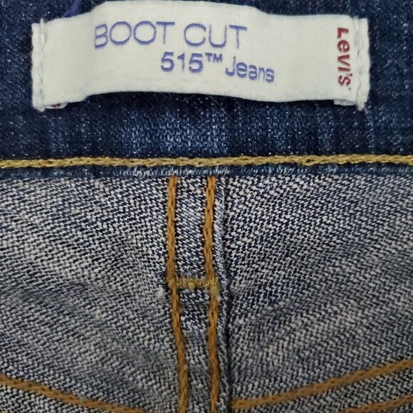 🔥051 Levi's 515 High Waist Bootcut Blue Jeans - Picture 5 of 12